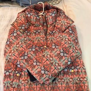 J. Crew Vibrant Patterned Puffer Jacket